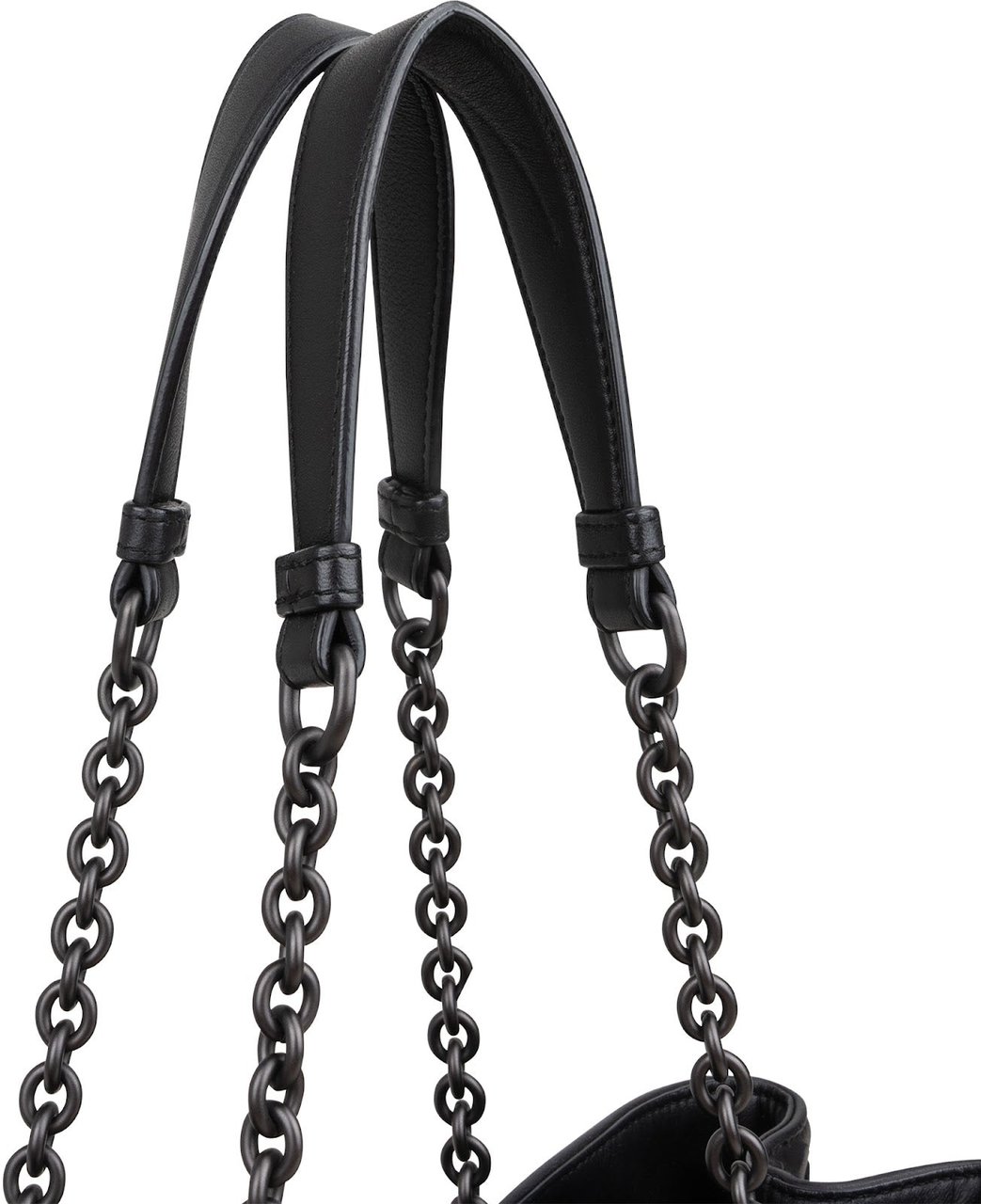 Bottega Veneta Intrecciato Nappa Leather Chain Shoulder Bag Zwart