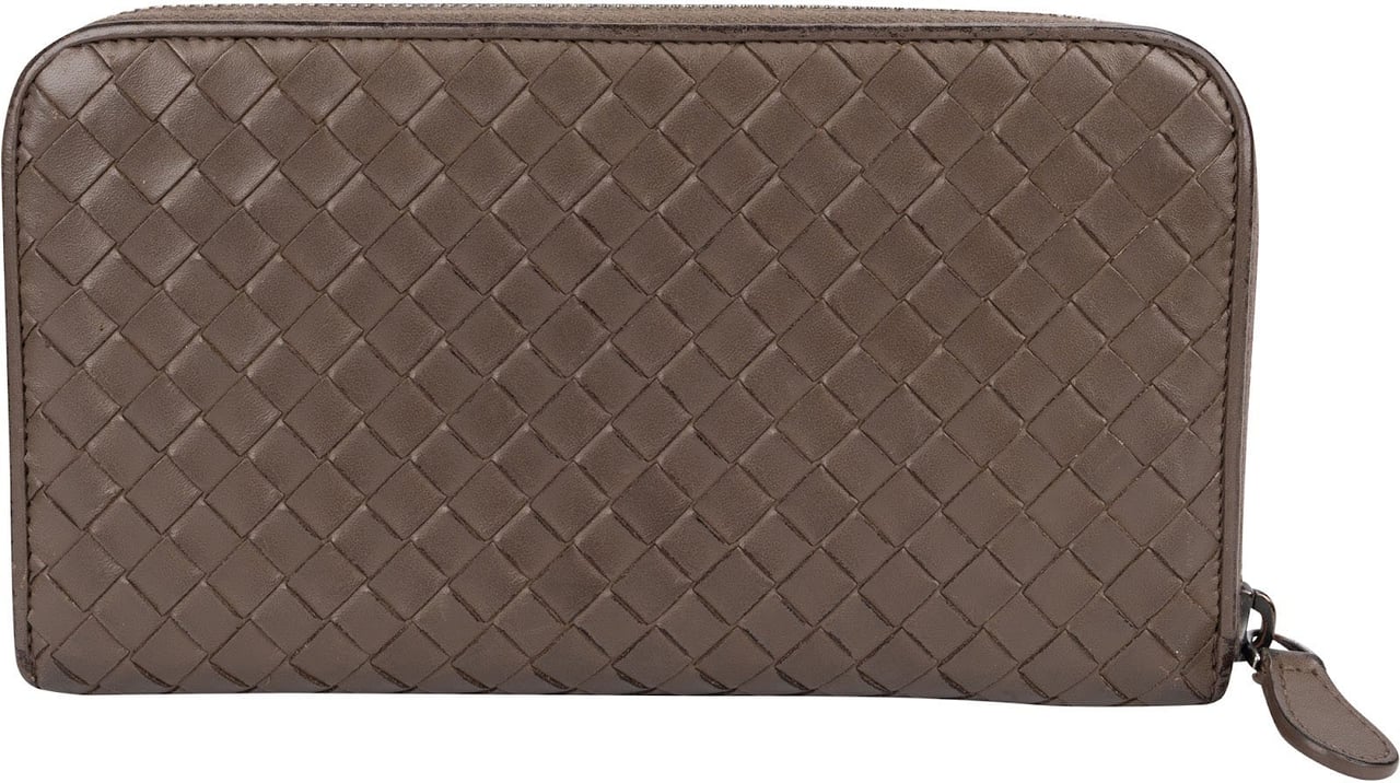 Bottega Veneta Intrecciato Leather Zip Around Wallet Divers