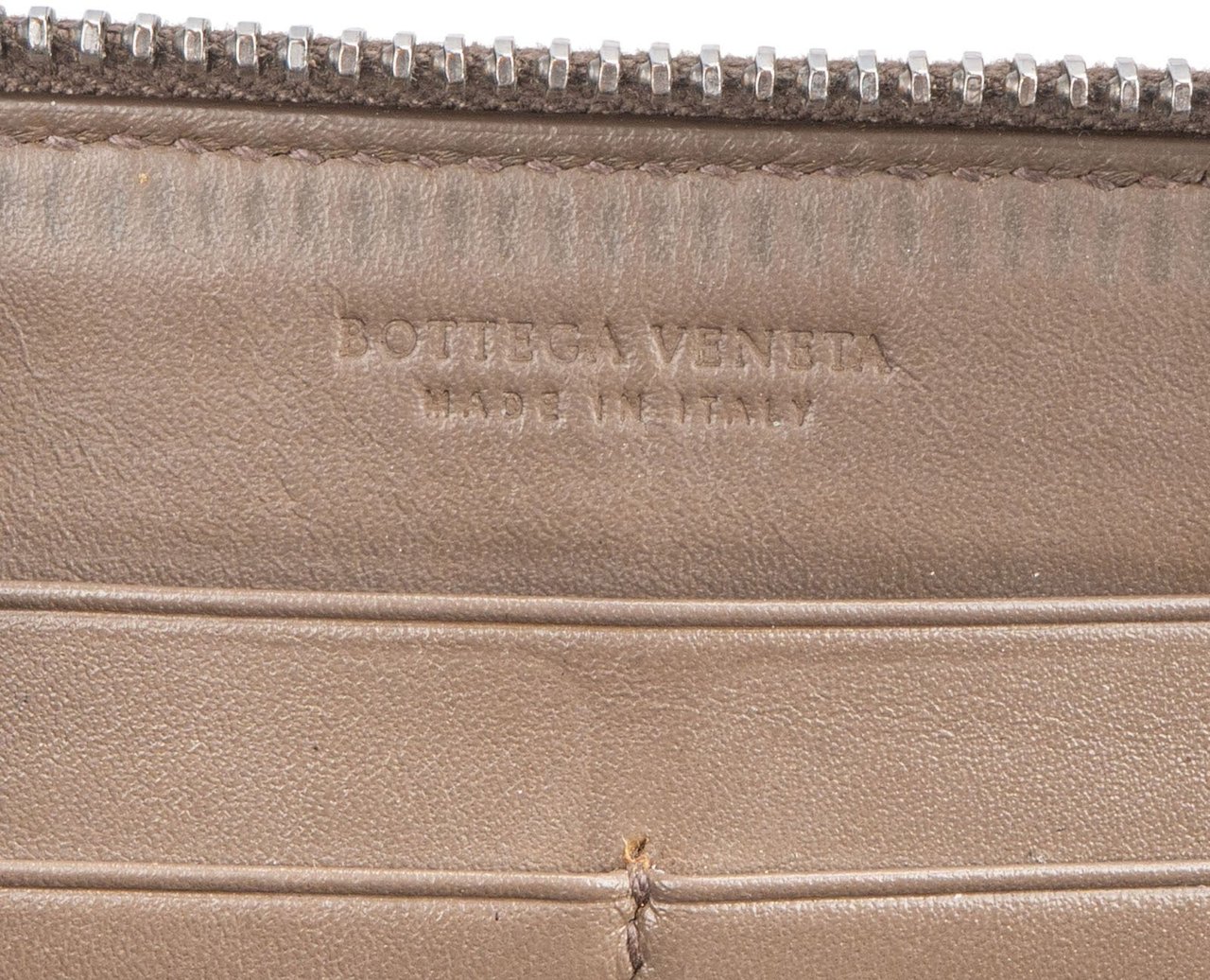 Bottega Veneta Intrecciato Leather Zip Around Wallet Divers