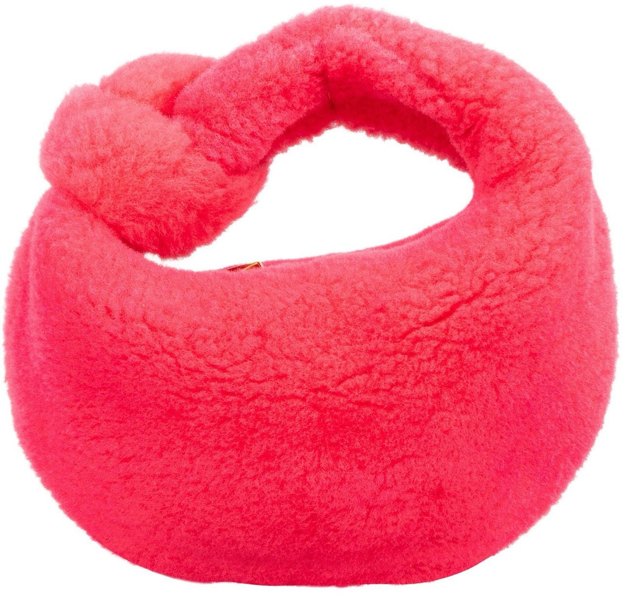 Bottega Veneta Shearling Mini Jodie Handbag Roze
