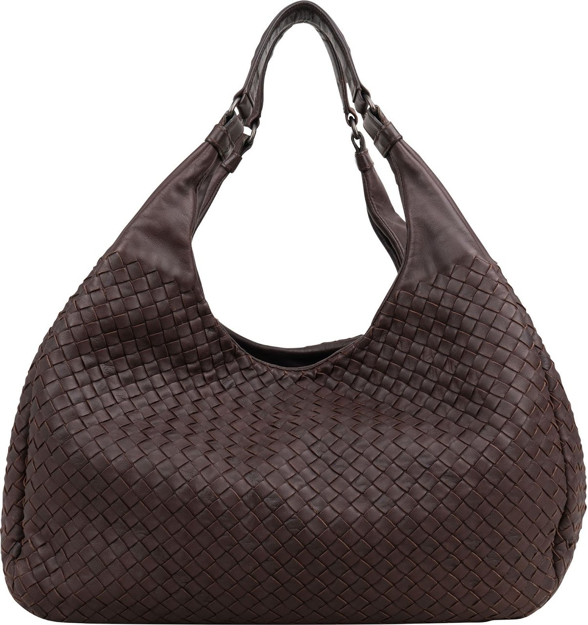 Bottega Veneta Bottega Intrecciato Leather Hobo Shoulder Bag Bruin