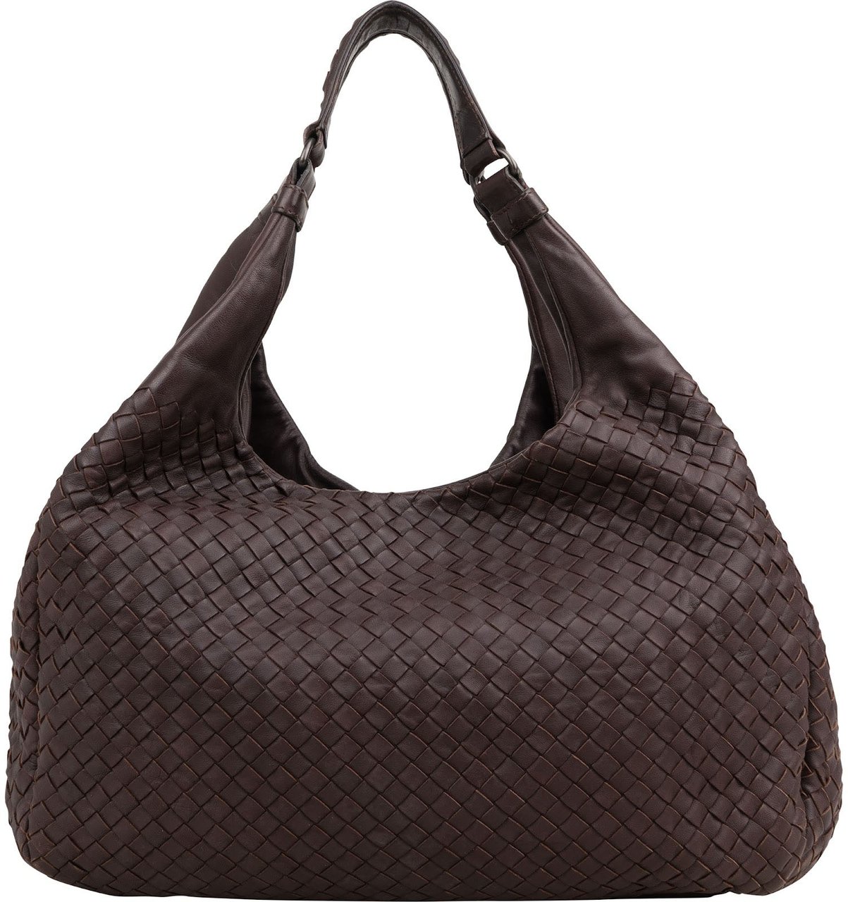 Bottega Veneta Bottega Intrecciato Leather Hobo Shoulder Bag Bruin