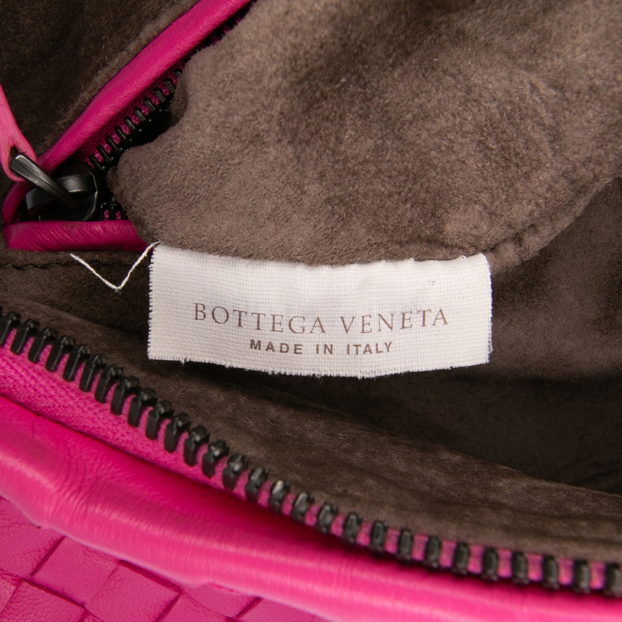 Bottega Veneta Nappa Intrecciato Cube Shoulder Bag Roze