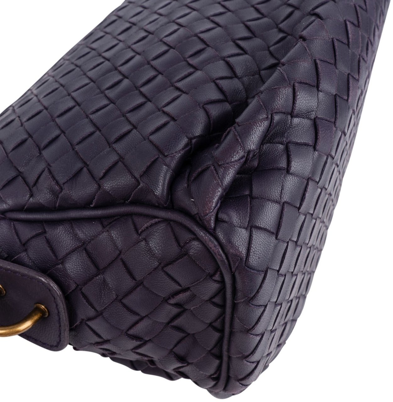 Bottega Veneta Intrecciato Leather Nappa Crossbody Shoulder Bag Paars