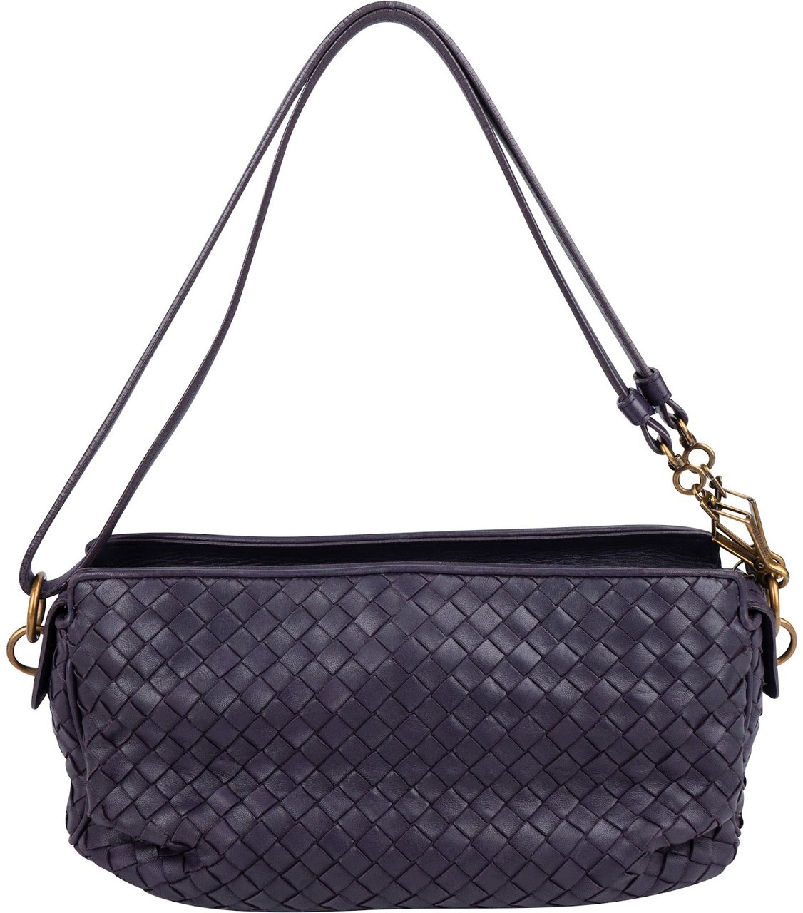 Bottega Veneta Intrecciato Leather Nappa Crossbody Shoulder Bag Paars