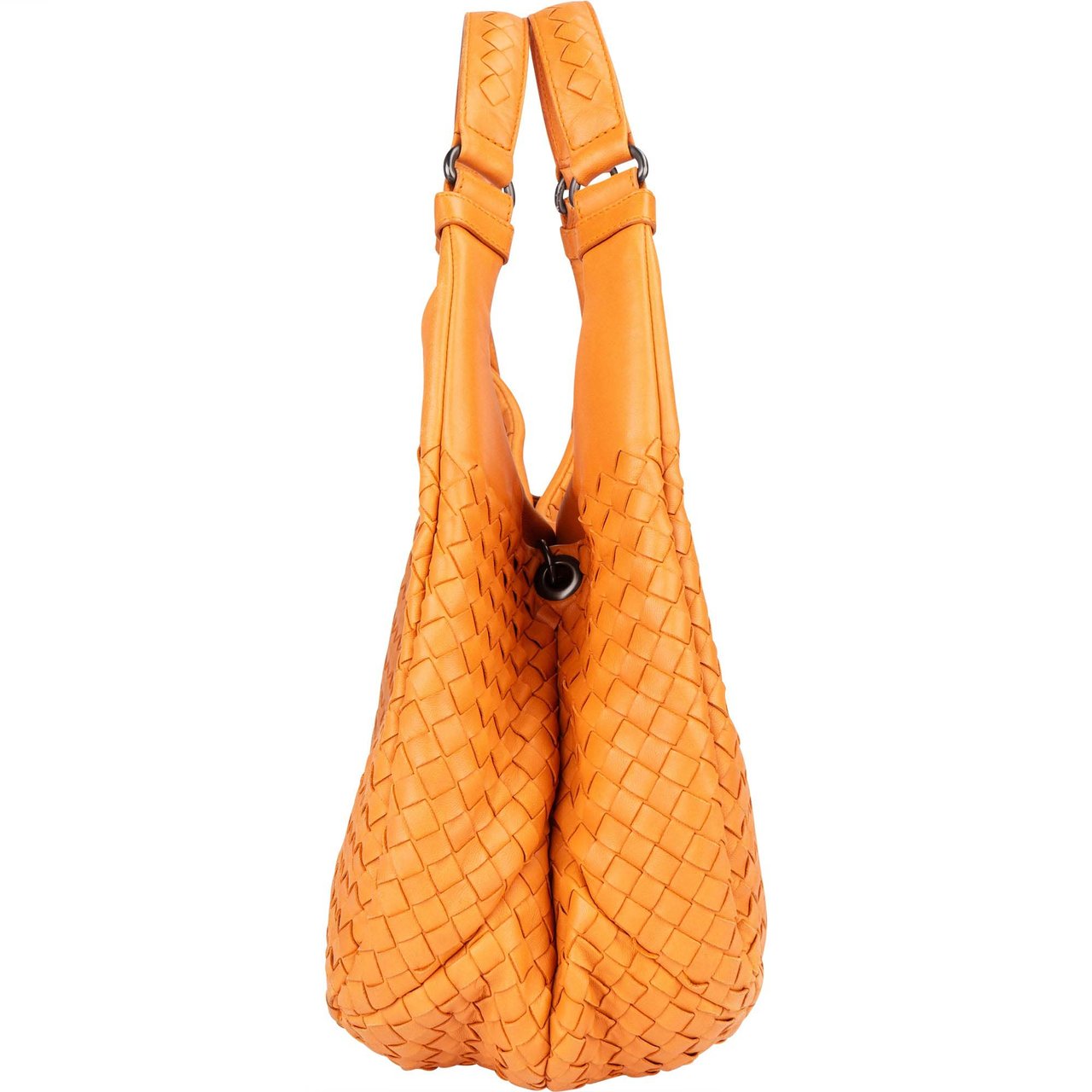 Bottega Veneta Bottega Veneta Orange Leather Intrecciato Handbag Oranje