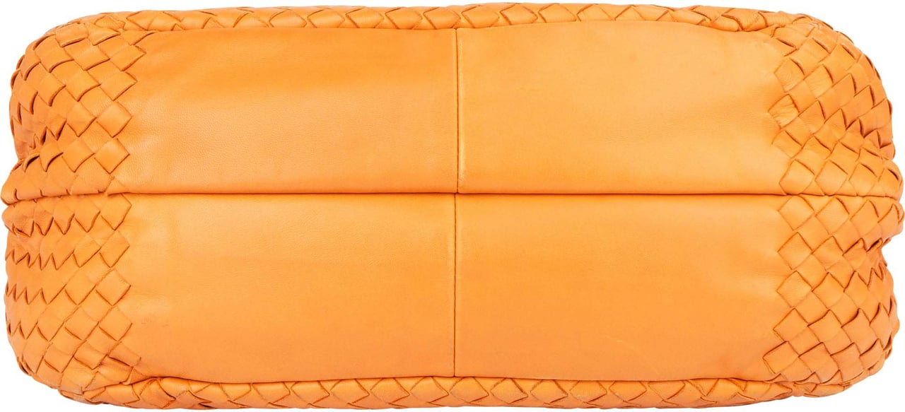 Bottega Veneta Bottega Veneta Orange Leather Intrecciato Handbag Oranje