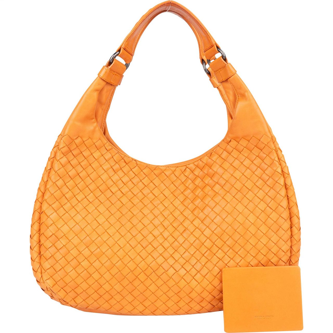 Bottega Veneta Bottega Veneta Orange Leather Intrecciato Handbag Oranje