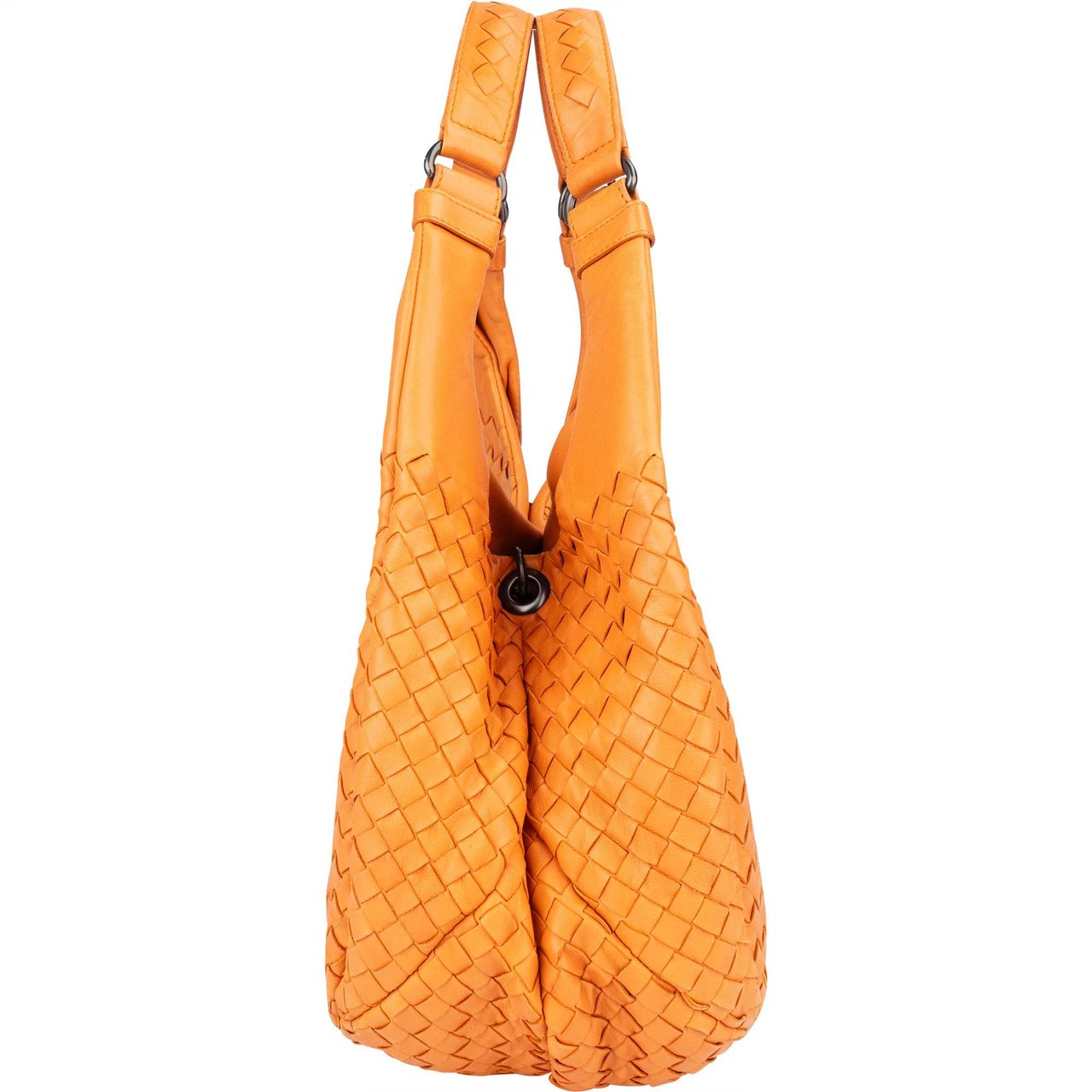 Bottega Veneta Bottega Veneta Orange Leather Intrecciato Handbag Oranje