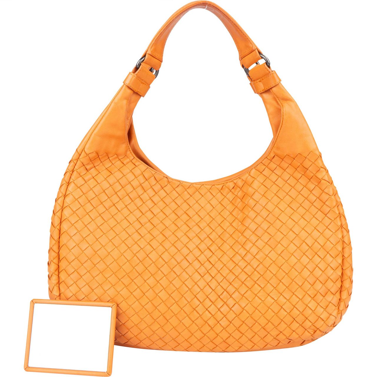 Bottega Veneta Bottega Veneta Orange Leather Intrecciato Handbag Oranje