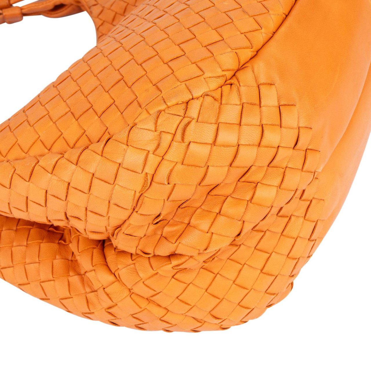 Bottega Veneta Bottega Veneta Orange Leather Intrecciato Handbag Oranje
