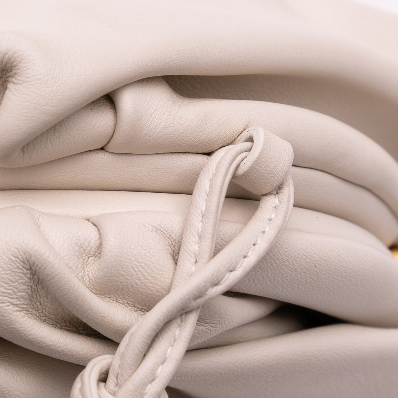 Bottega Veneta Lambskin The Mini Pouch Crossbody Wit