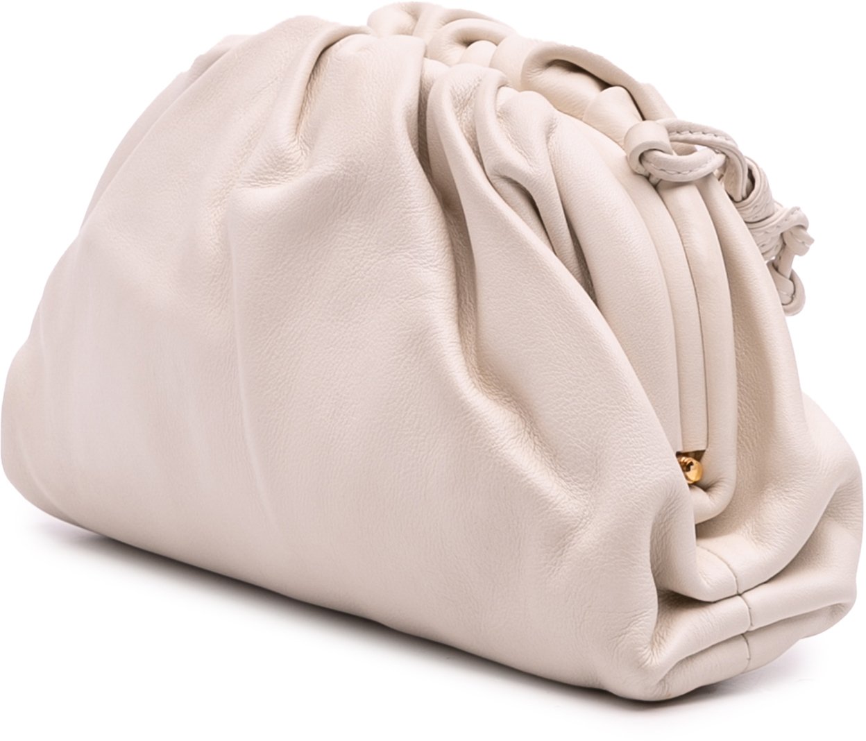 Bottega Veneta Lambskin The Mini Pouch Crossbody Wit