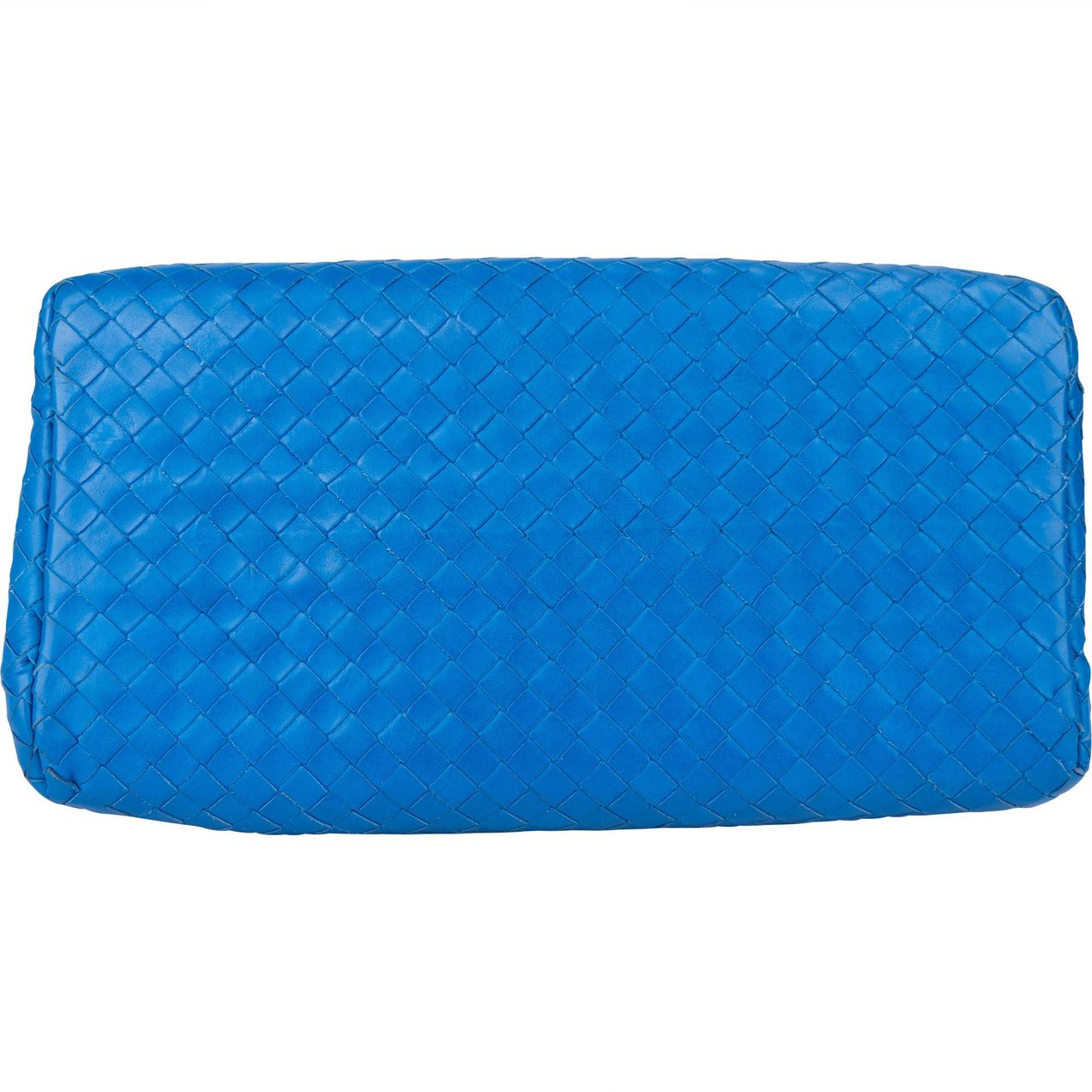 Bottega Veneta Bottega Veneta Blue Intrecciato Leather Roma Handbag Blauw