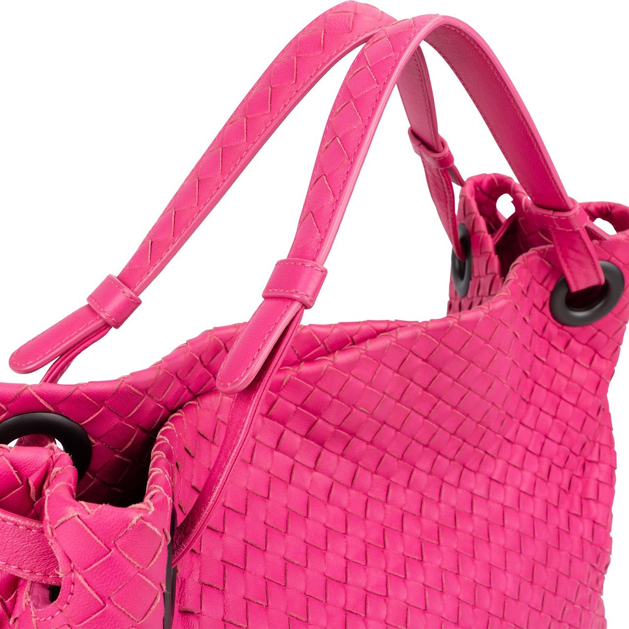 Bottega Veneta Intrecciato Nappa Leather Cesta Handbag Rood