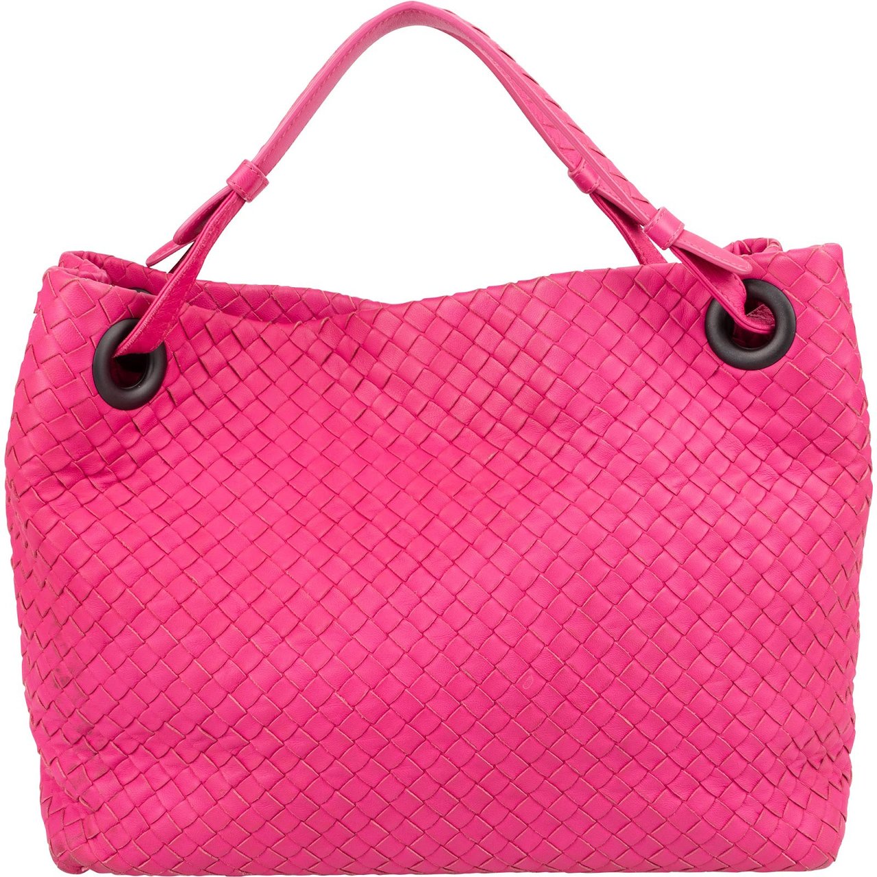 Bottega Veneta Intrecciato Nappa Leather Cesta Handbag Rood