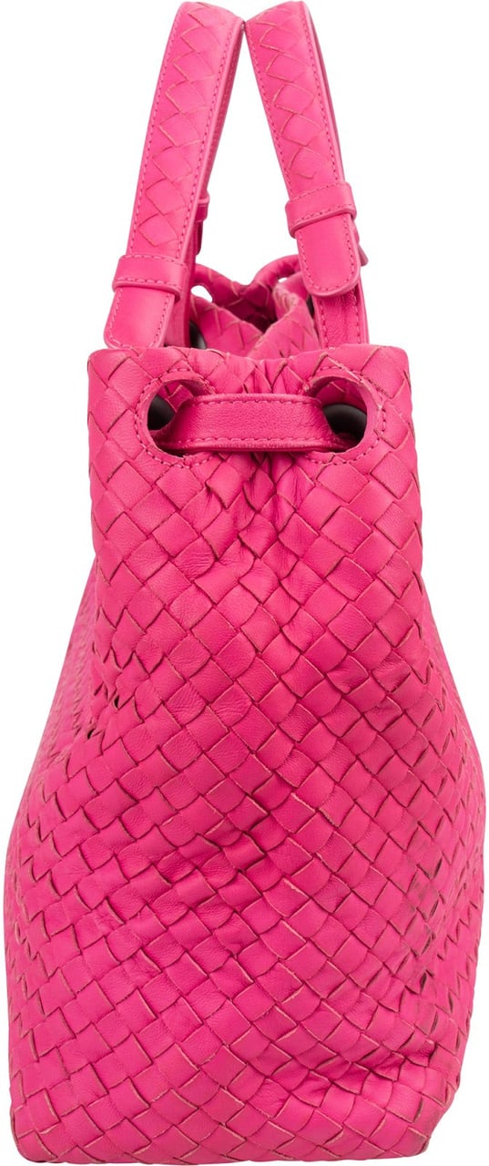 Bottega Veneta Intrecciato Nappa Leather Cesta Handbag Rood
