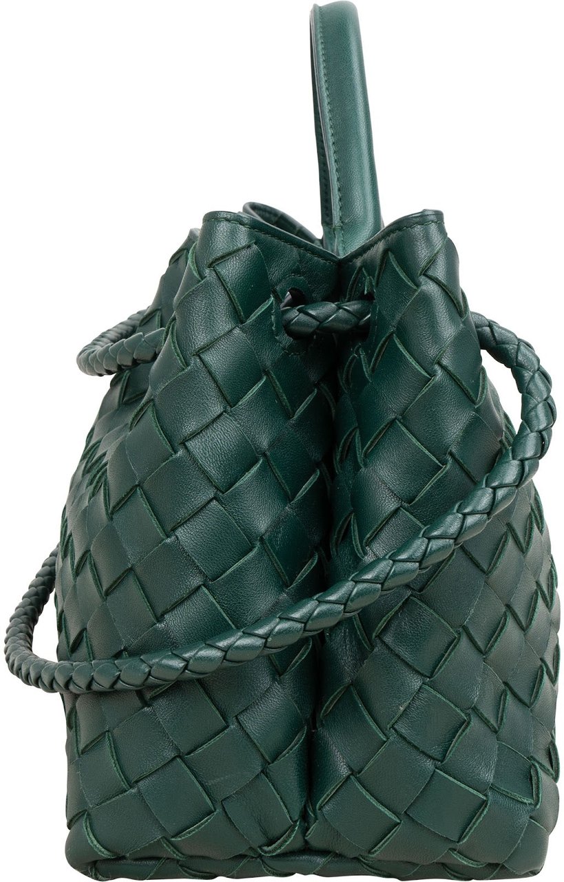 Bottega Veneta Intrecciato Leather East-West Andiamo Crossbody Handbag Groen