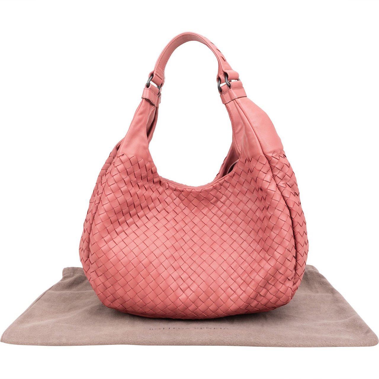 Bottega Veneta Bottega Intrecciato Leather Veneta Hobo Shoulder Bag Roze
