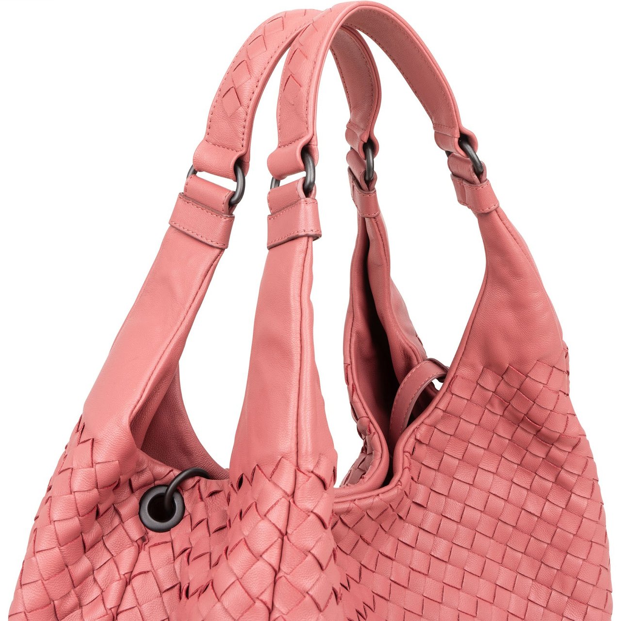 Bottega Veneta Bottega Intrecciato Leather Veneta Hobo Shoulder Bag Roze