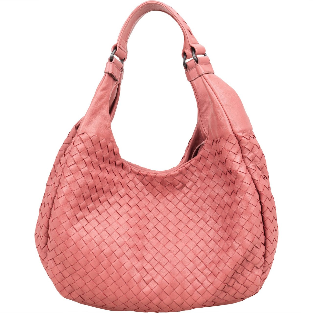 Bottega Veneta Bottega Intrecciato Leather Veneta Hobo Shoulder Bag Roze