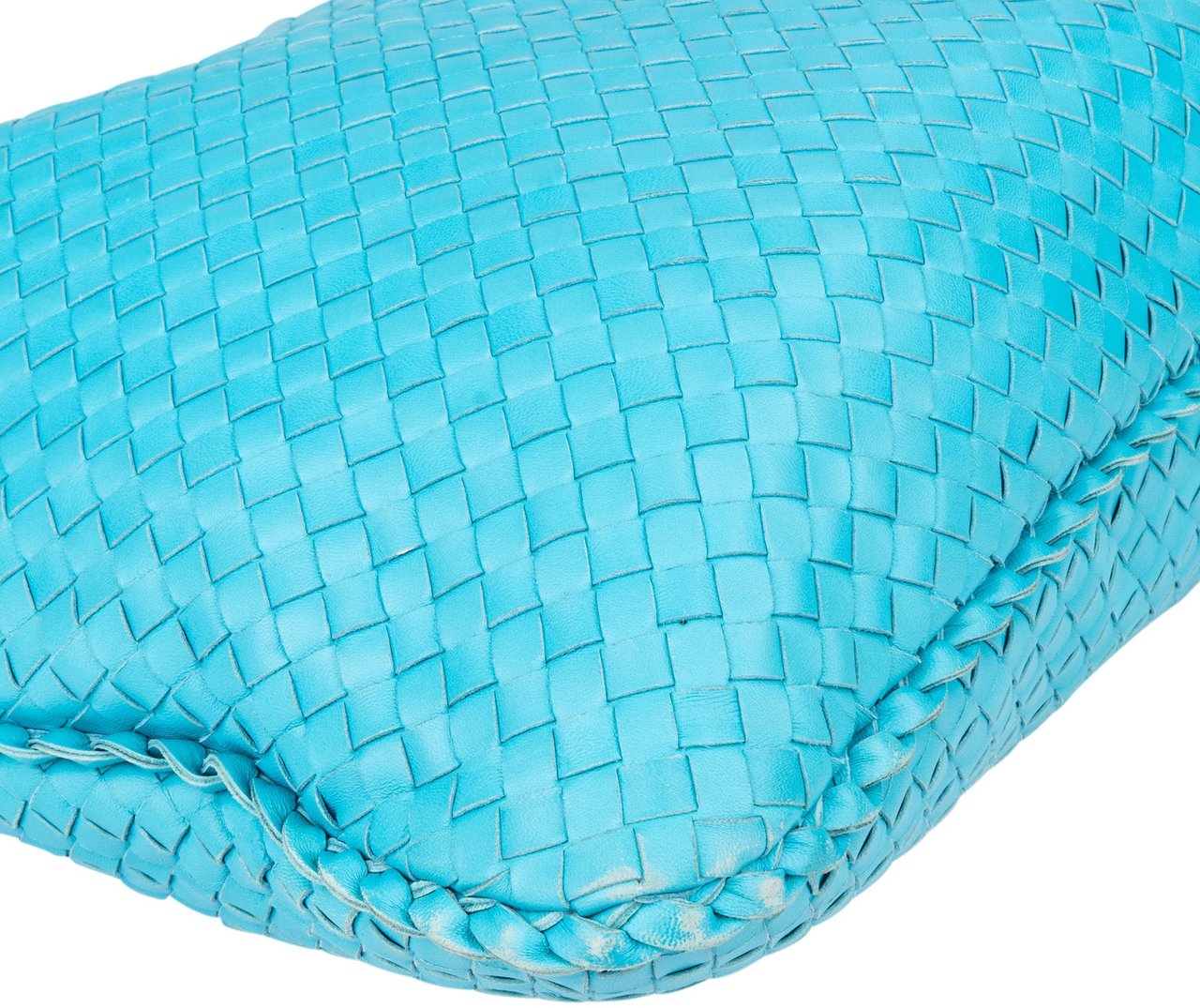 Bottega Veneta Bottega Veneta Blue Intrecciato Leather XXL Hobo Bag Blauw