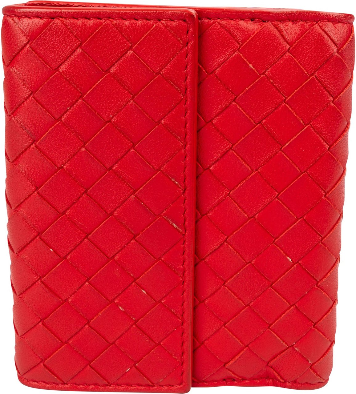 Bottega Veneta Intrecciato Bifold Wallet Rood