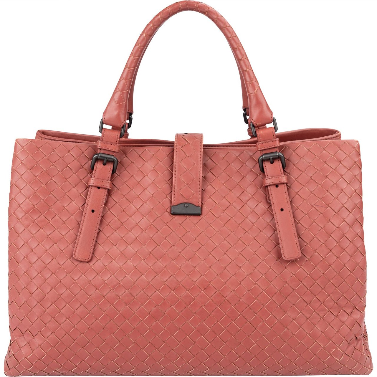 Bottega Veneta Intrecciato Leather Roma Tote Handbag Divers