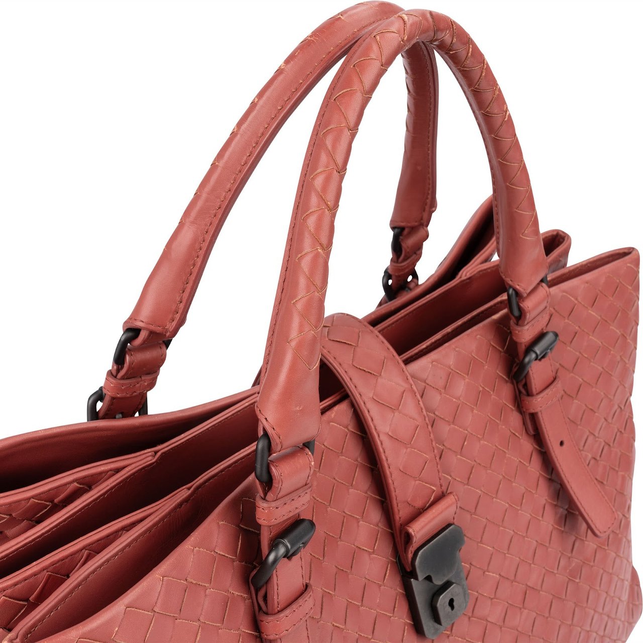 Bottega Veneta Intrecciato Leather Roma Tote Handbag Divers