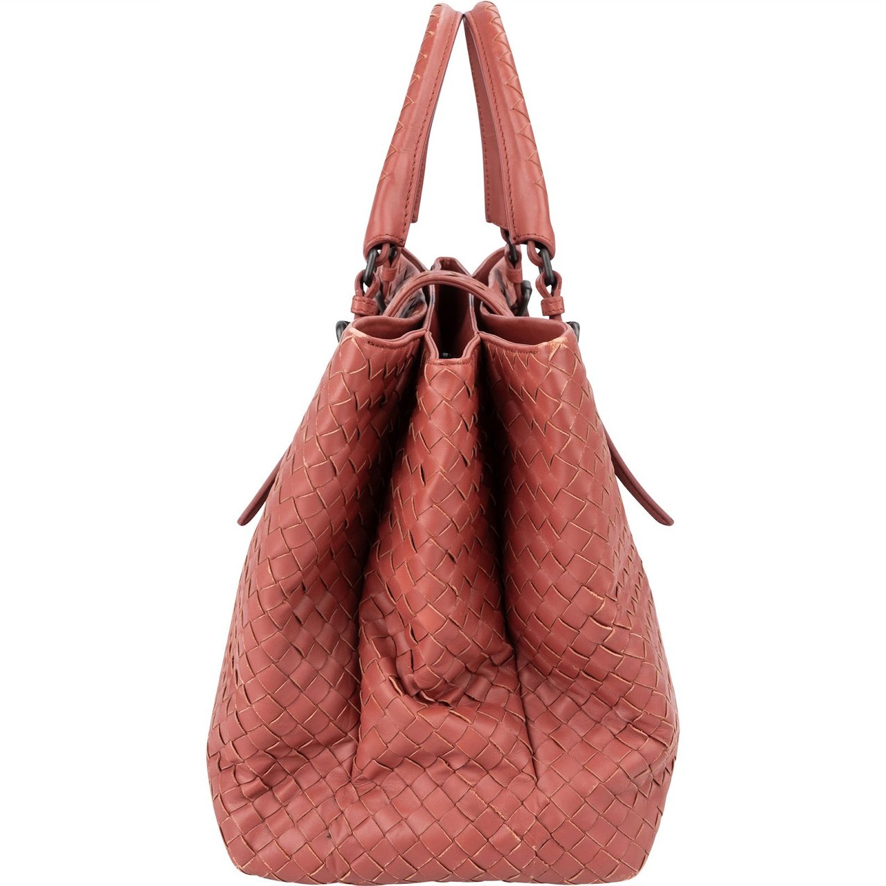 Bottega Veneta Intrecciato Leather Roma Tote Handbag Divers