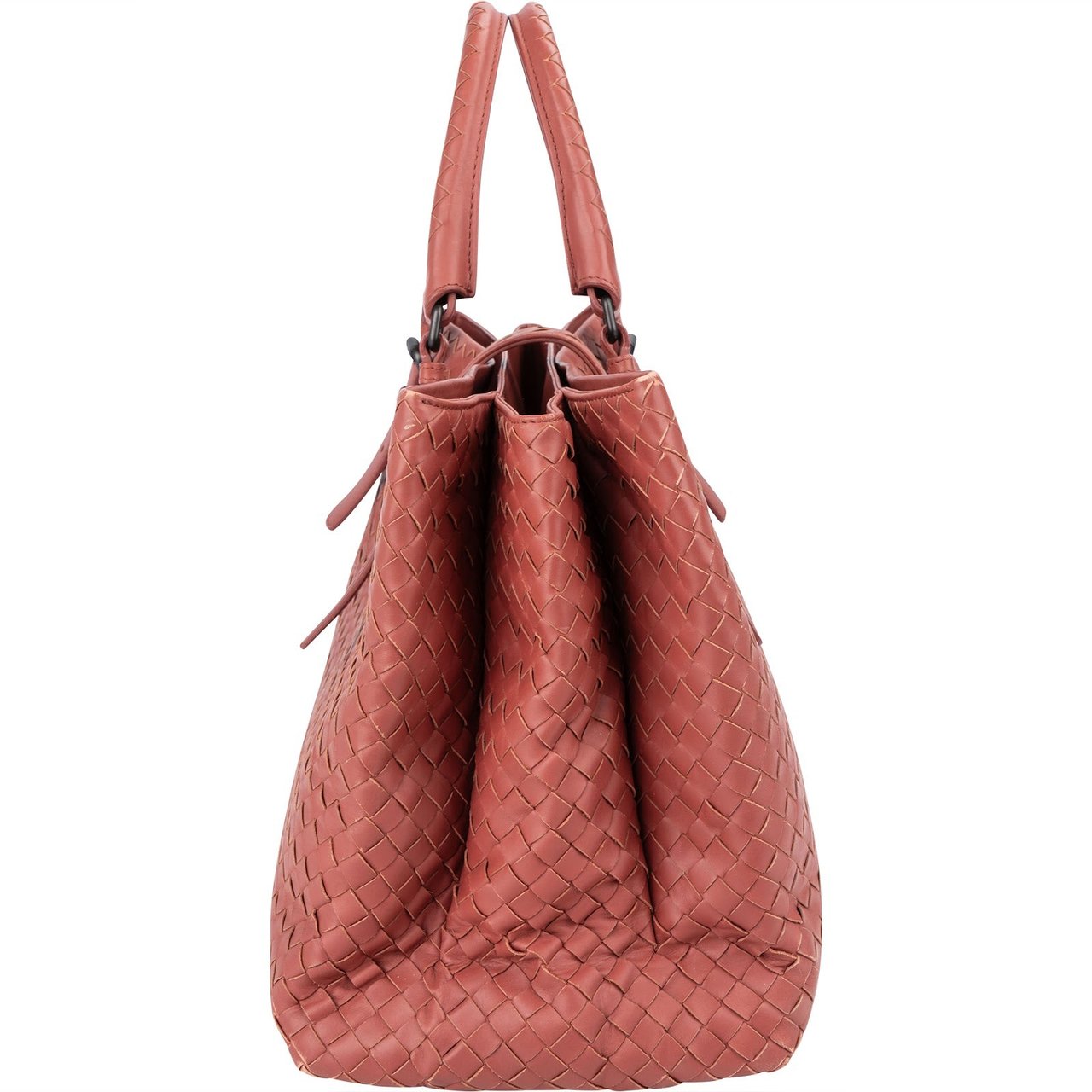 Bottega Veneta Intrecciato Leather Roma Tote Handbag Divers