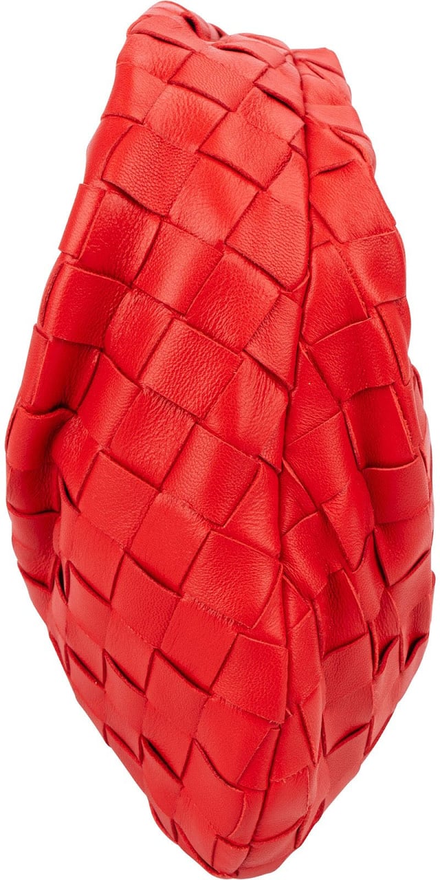 Bottega Veneta Intrecciato Leather Mini Jodie Handbag Rood