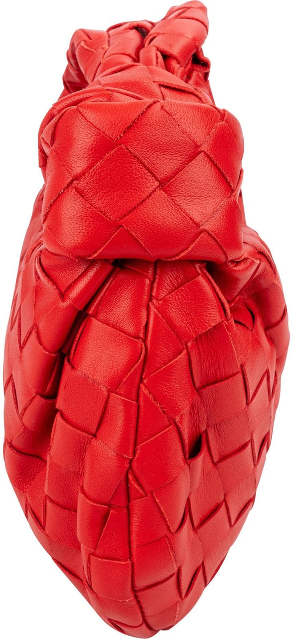 Bottega Veneta Intrecciato Leather Mini Jodie Handbag Rood