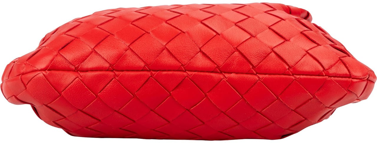 Bottega Veneta Intrecciato Leather Mini Jodie Handbag Rood