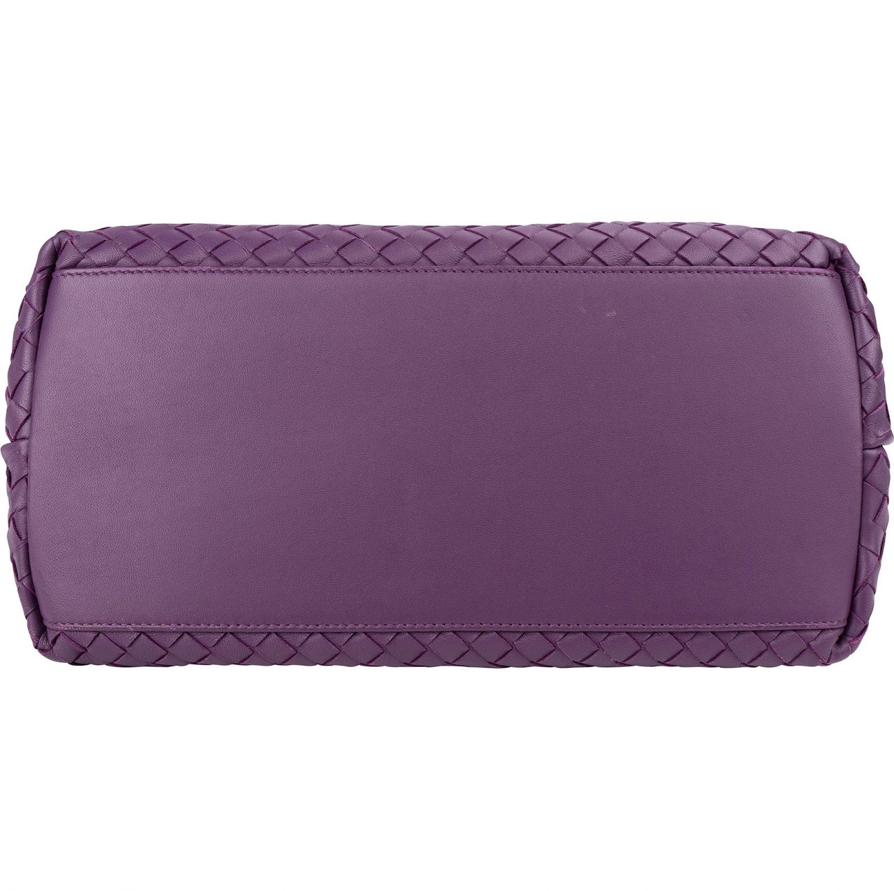 Bottega Veneta Intrecciato Nappa Leather Baby Roma Handbag Paars