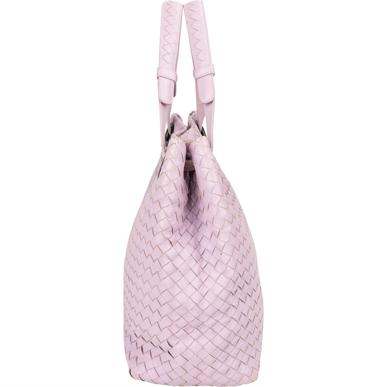 Bottega Veneta Intrecciato Nappa Leather Garda Hobo Shoulder Bag Paars
