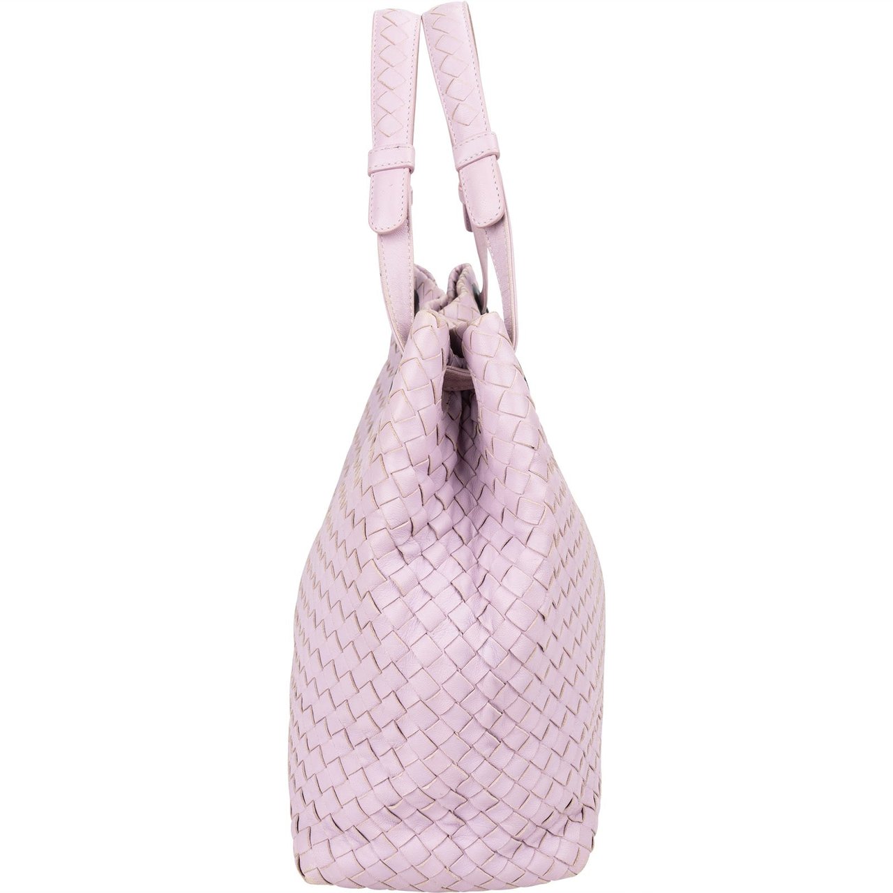Bottega Veneta Intrecciato Nappa Leather Garda Hobo Shoulder Bag Paars