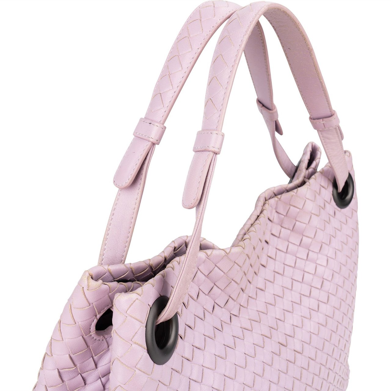 Bottega Veneta Intrecciato Nappa Leather Garda Hobo Shoulder Bag Paars