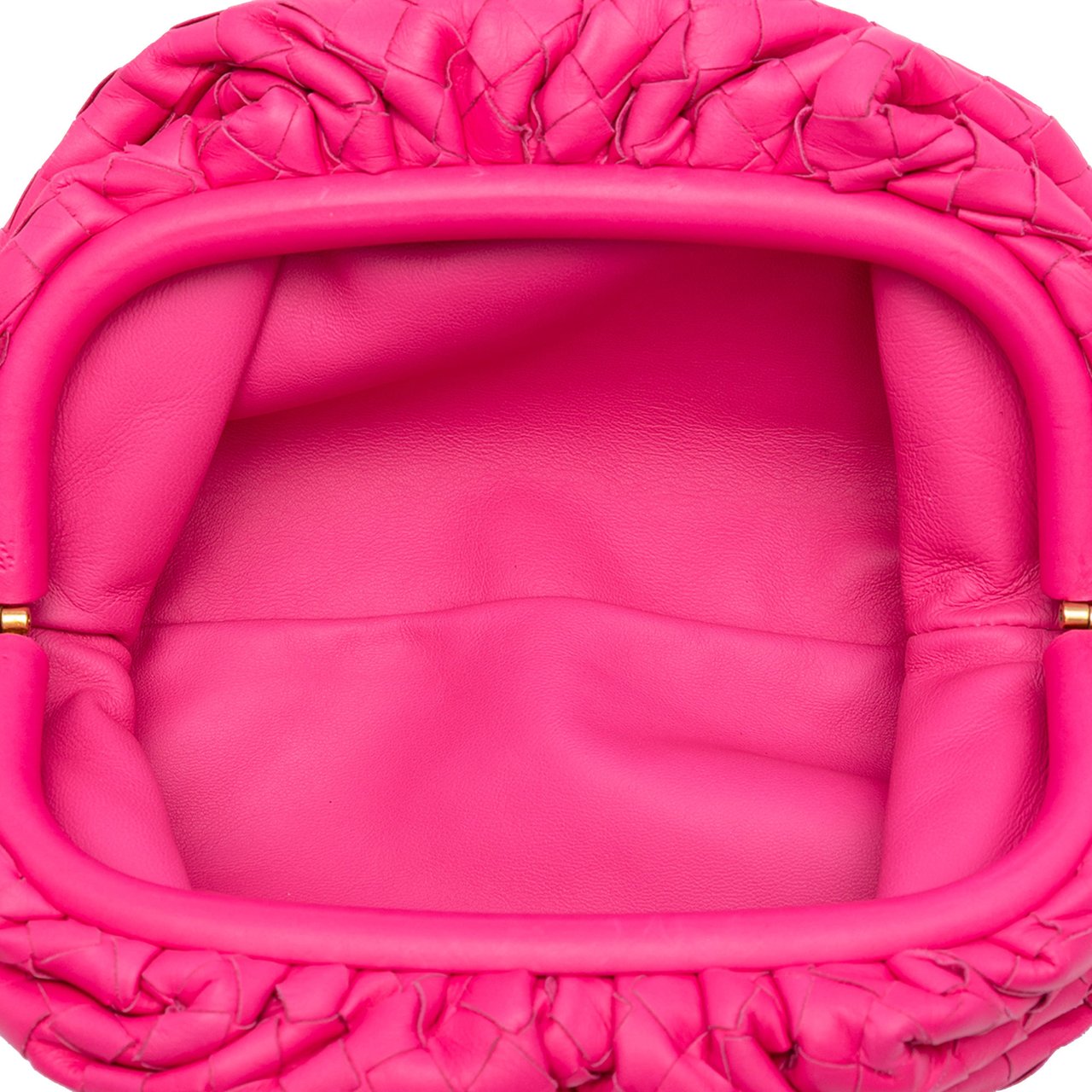 Bottega Veneta Nappa Intrecciato The Mini Pouch Roze