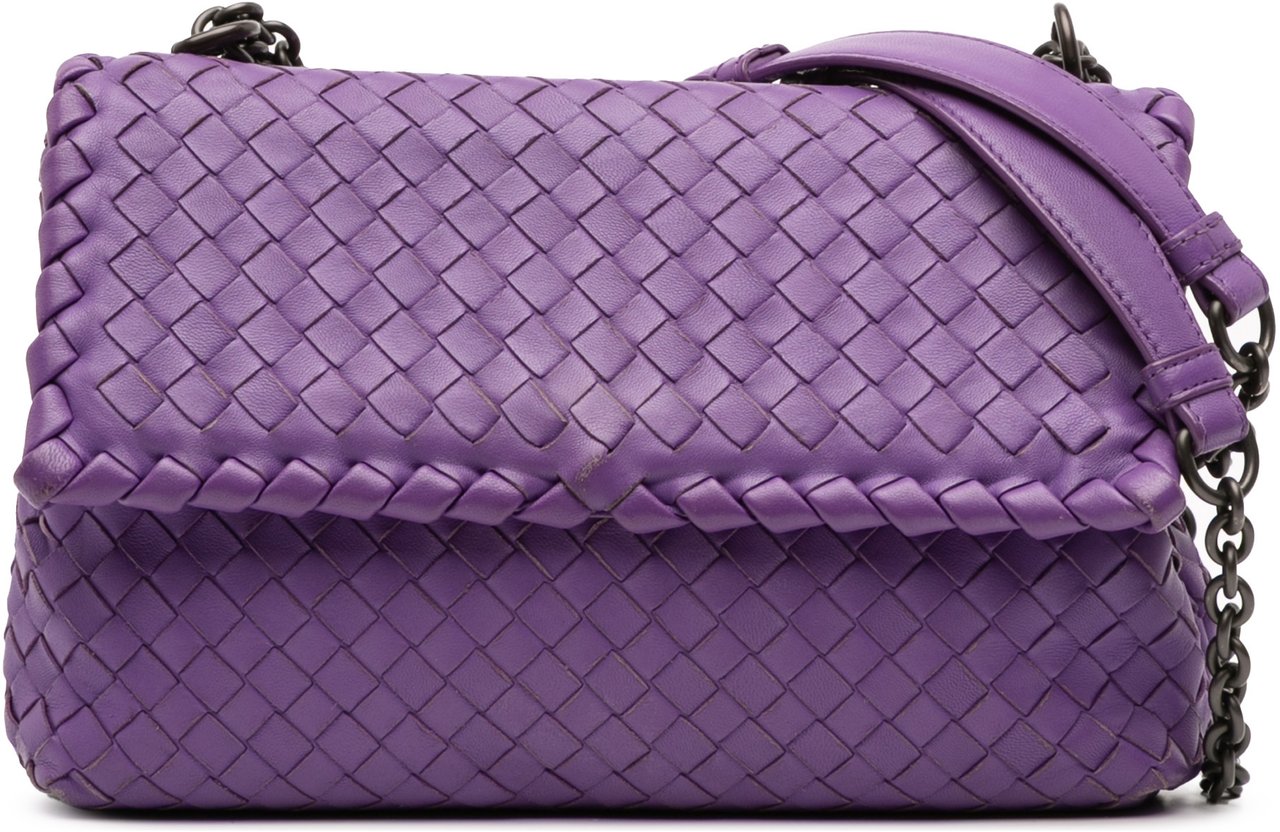 Bottega Veneta Small Nappa Intrecciato Olimpia Crossbody Paars