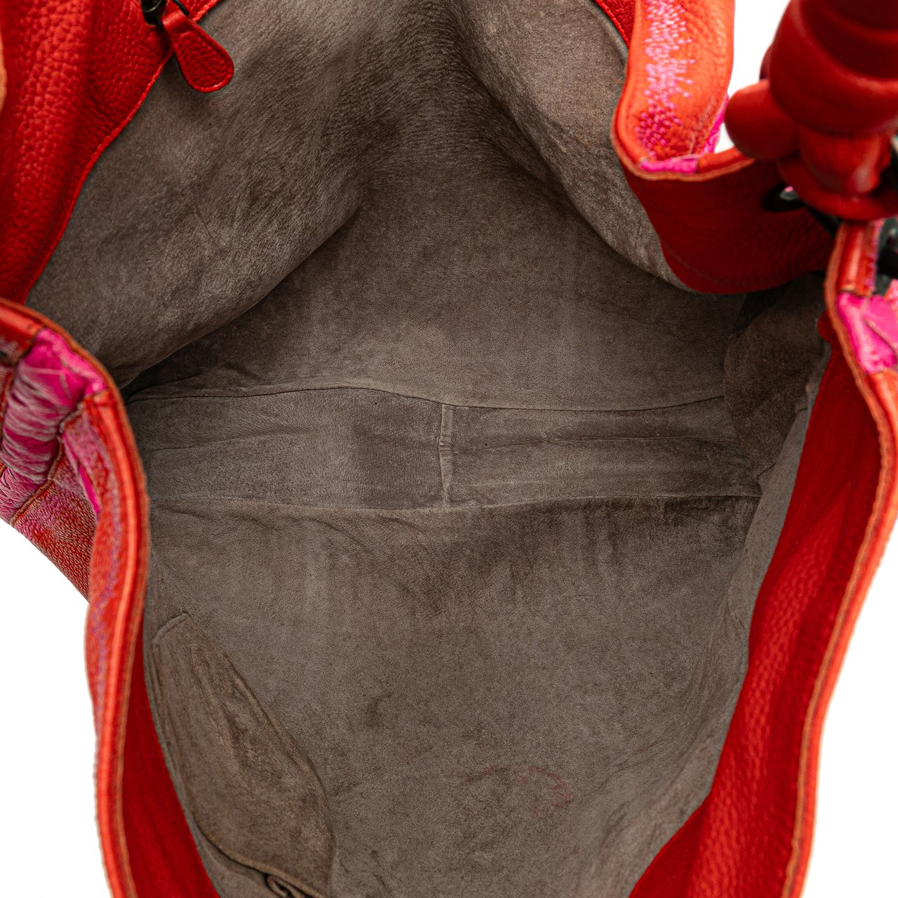 Bottega Veneta Intrecciato Trimmed Leather Hobo Rood