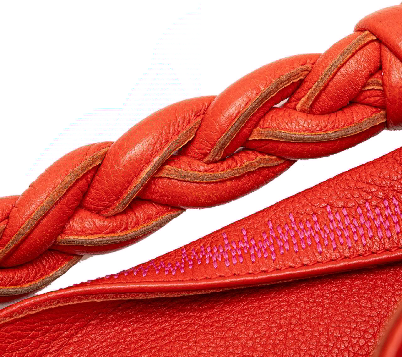 Bottega Veneta Intrecciato Trimmed Leather Hobo Rood