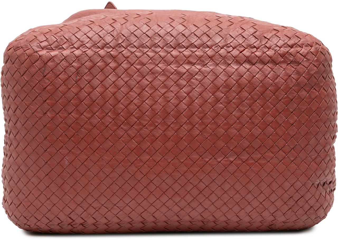Bottega Veneta Large Intrecciato Trimmed Nappa Cesta Tote Rood
