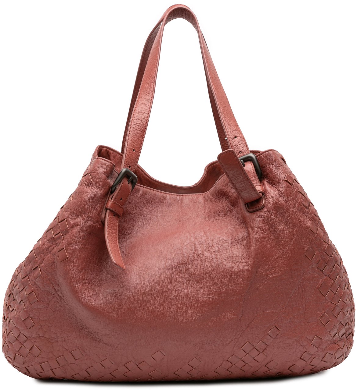 Bottega Veneta Large Intrecciato Trimmed Nappa Cesta Tote Rood