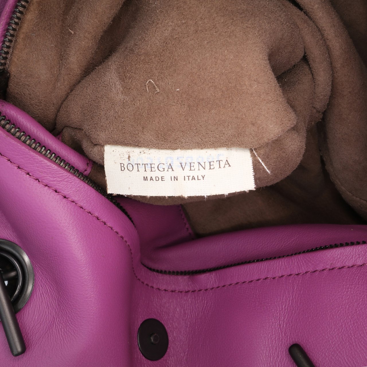 Bottega Veneta Medium Nappa Intrecciato Double Chain Tote Paars