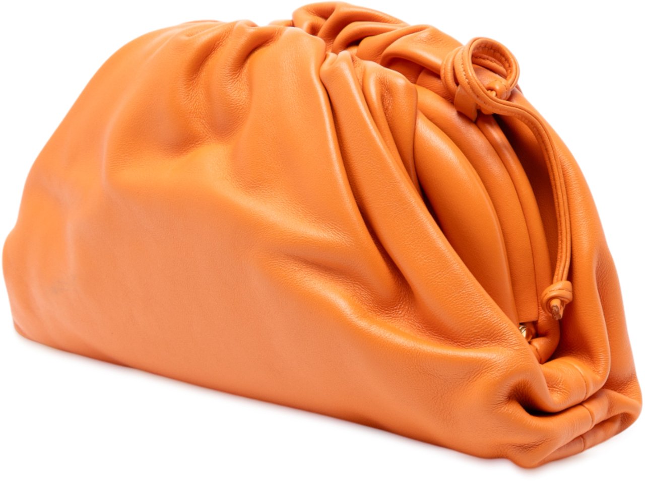 Bottega Veneta Lambskin The Mini Pouch Crossbody Oranje