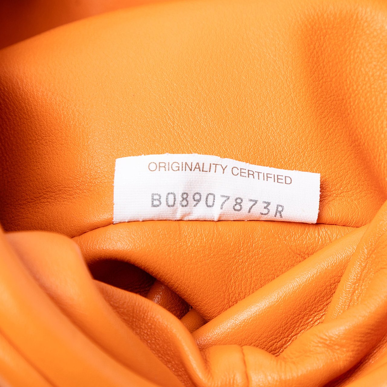 Bottega Veneta Lambskin The Mini Pouch Crossbody Oranje