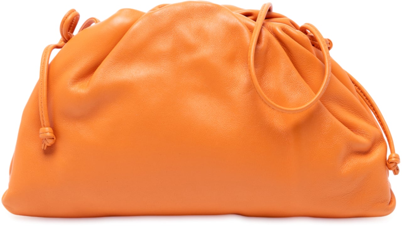 Bottega Veneta Lambskin The Mini Pouch Crossbody Oranje