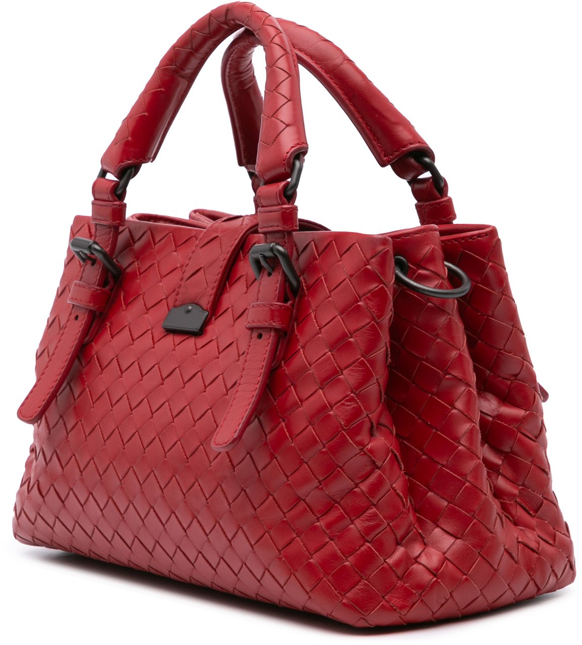 Bottega Veneta Mini Nappa Intrecciato Roma Satchel Rood