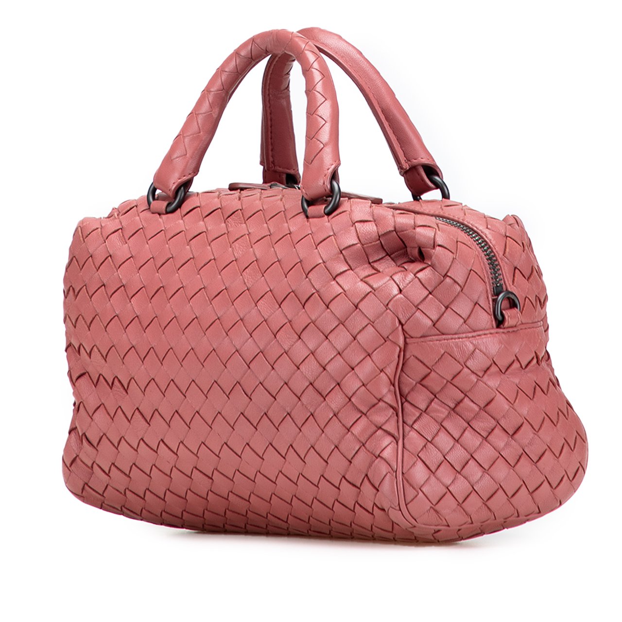 Bottega Veneta Nappa Intrecciato Bosto Roze